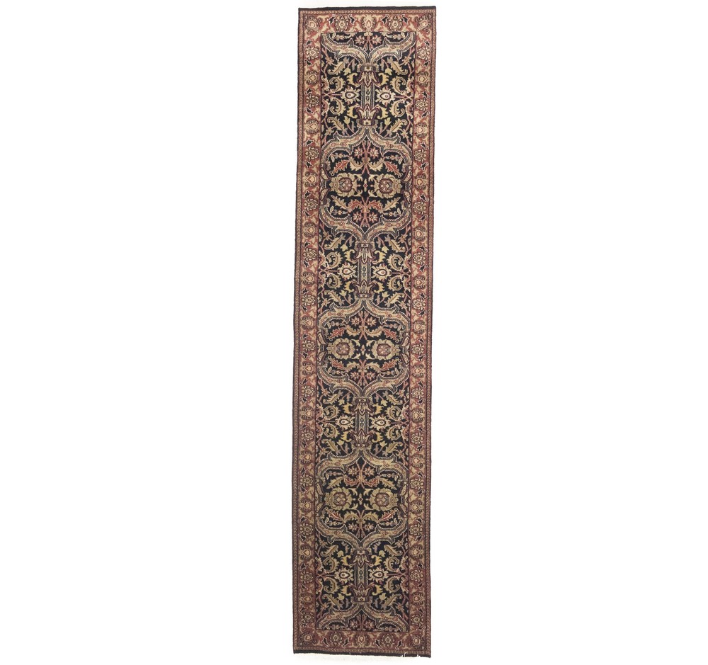 Agra Jaipur 3X12 Oriental Runner Rug Wool Hand-knotted Floral Hallway Carpet