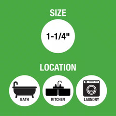 1-1/4 in. – 1-1/2 in. Sink Drain Pipe Rubber Slip-Joint and Reducing Washers