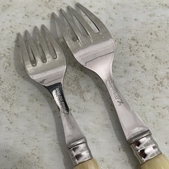 Vintage 5-Piece Flatware Set Stainless Steel 18/10 Pearlized Handle France