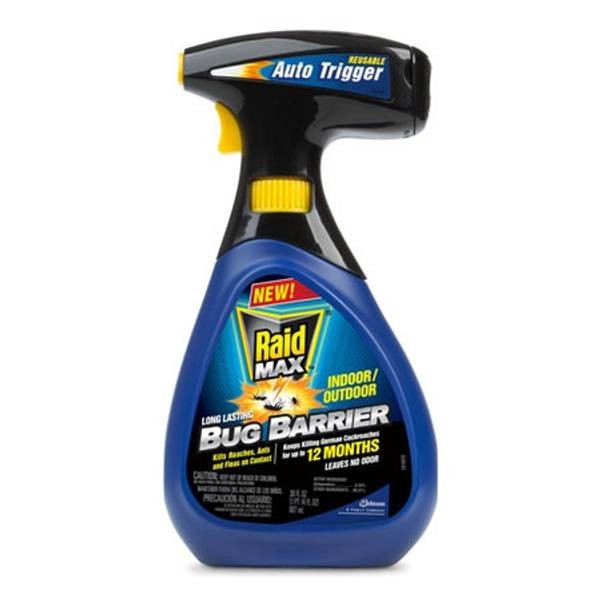 2x Raid Max Bug Barrier Indoor/Outdoor 30 Fl Oz with Reusable Auto Trigger