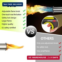 Propane Torch Gun Kitchen Blow Torch BBQ Campfire Charcoal Lighter Burner