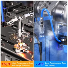 TAILONZ PNEUMATIC Blue 6mm OD 4mm ID Polyurethane PU Air Hose Pipe Tube Kit 1…