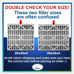 Trion Air Bear 259112-102 (2-Pack) – 20” X 25” X 5” Pleated Air Filter, MERV 11