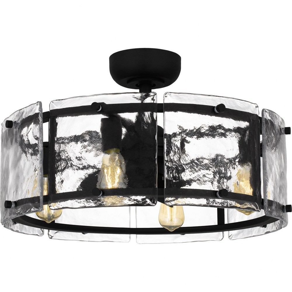 Fortress – 32W 4 LED Fandelier In Transitional Style-9.75 Inches Tall and 24.25