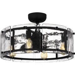 Fortress – 32W 4 LED Fandelier In Transitional Style-9.75 Inches Tall and 24.25