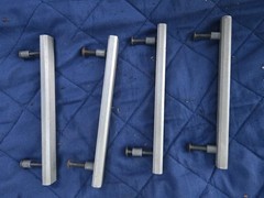 LOT Of 4 Long 7 Inch Cabinet Draw Handle Pulls Hardware Nickel Silver Colored