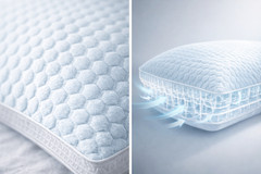 Cooling Bed Pillows Set of 2 Neck Support Side & Back Sleepers Soft Cool Pillow