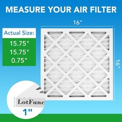 6 Pack 16x16x1 Air Filter MERV 8 Electrostatic Pleated Furnace AC Filter