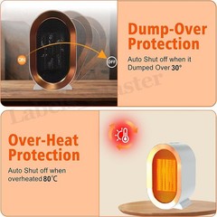 1200W Electric Space Heater Fast PTC Ceramic Instant Heating Hot Air Fan Indoor