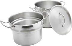 8 Qt 18/8 Stainless Steel Double Boiler Set (3-Piece) – Commercial Cookware