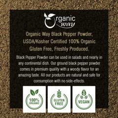 Organic Way Black Pepper Powder – Organic, Kosher & USDA Certified