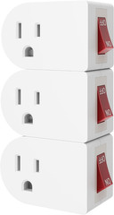2 – 3 or 4 Packs Grounded Wall Outlet Adapter with On/Off Switch