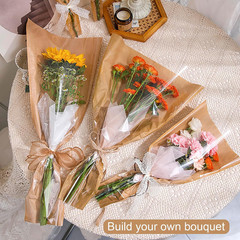 50 Pack Flower Bags for Bouquets – 9.8in x 17.9in x 3.9in Flower Wrapping Bag…