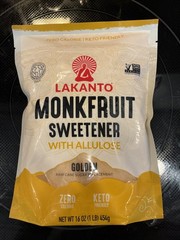 Lakanto Golden Monk Fruit Sweetener With Allulose, Raw Cane Sugar Substitute, Mo