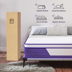 12″14″ Gel Memory Foam Spring Hybrid Queen Mattress Twin Full King Size In A Box