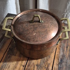 Paul Revere 1801 Copper Stockpot w/ Lid, 8 Qt, Gas/Electric