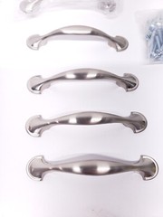 14 Liberty 3″ Hole Span Satin Nickel Silver 1/2 Round Drawer Pulls & Screws