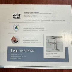 NEW Moen Liso Single Handle Bathroom Faucet 84540SRN Brushed Nickel Finish B77