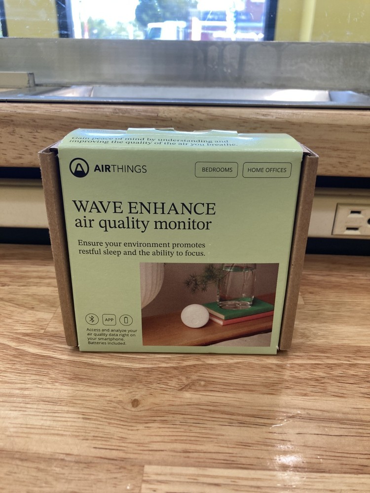 Airthings 322 Wave Enhance -Indoor Air Quality Monitor NEW Free Shipping