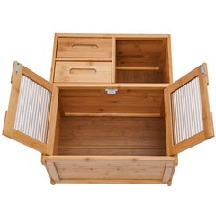 Bamboo Kitchen Countertop Cabinet Pantry Sideboard Storage Cabinet with Drawers