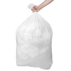Plasticplace 12-16 Gallon Trash Bags – White, Case of 250 Garbage Bags