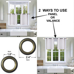 2 SOLID SHORT GROMMET PANELS WINDOW CURTAINS FOR ANY ROOM 24″ OR 36″ LENGTH