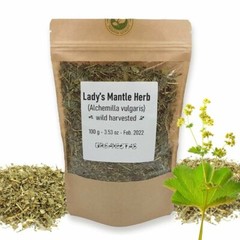 Organic LADY’S MANTLE Herb Tea Dried Alchemilla Vulgaris Wild Harvest 25 – 200g