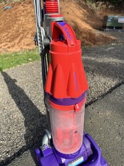 PERFECT Dyson DC07 Original Bagless Upright Vacuum + HEPA PURPLE RED SERVICED