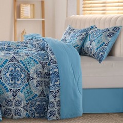 5 Piece Comforter Set Bed in a Bag All Season Reversible Bedding Comforter Set