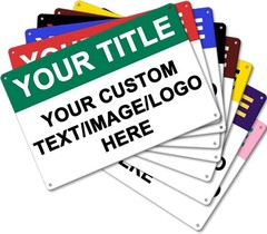 Customized Horizontal Tin Sign, allowing for the addition of any text/Photo