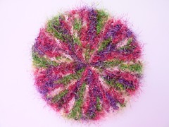 6 Rough Round Mottled Dish Pot Scrubber Scrubby Scrubbie Handmade 93