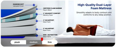 Short Queen, 10 Inch RV Mattress 60×74, High-Quality Memory Foam, hoggisleep NEW