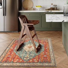 Felice Boho Tribal Square 4X4 Washable Rug, Soft Living Room Kitchen Entry Rugs