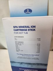 HOT SPRING SILVER 6 Months Ag+ Hot Tub Mineral Ion Spa Cartridge Sticks, 3 Grey