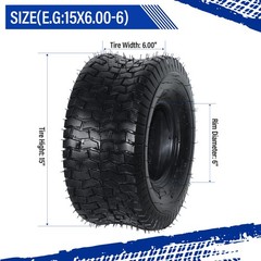 Two 15×6.00-6 15×6-6 15x6x6 Lawn Mower Garden Tractor Turf Tires 2 Ply Rated