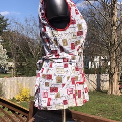 True Vintage Apron Smock HTF Countries Japan France Greece Ecuador Pockets Rare