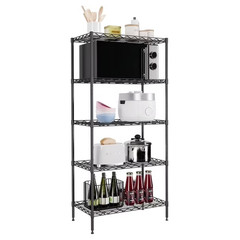BestOffice 4 Shelf Wire Shelving Unit Garage NSF Wire Shelf Metal Storage Rack