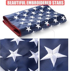 US American Flag 3×5 Quality Made USA Flag Embroidered United States Flag