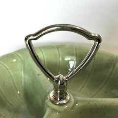 Candy / Nut Dish Vintage Retro California Pottery Sage Green Divided Lane & Co.