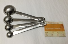 New Williams Sonoma Stainless Steel Measuring Spoons Set Of 4