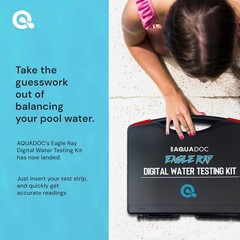Eagle Ray Digital Pool Water Test Kit by AquaDoc with Digital Water Tester #1020