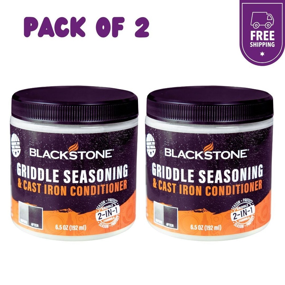 2 PACK Blackstone Griddle Seasoning And Cast Iron Conditioner Protected 2-in-1