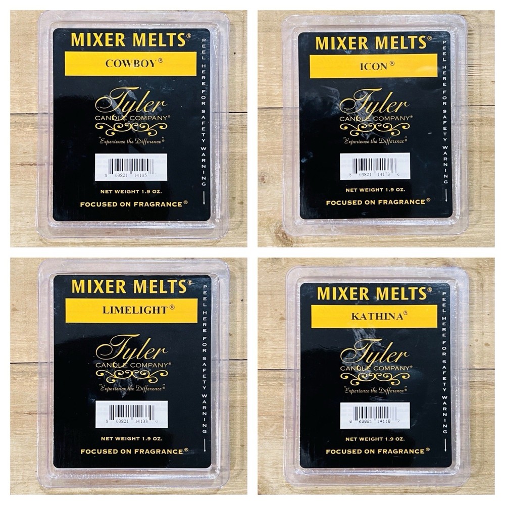 Tyler Candle Company Mixer Melts 4 Packs 1.9 oz Assorted Scents NEW