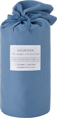 Home Dreamscape Solid Blue Queen 4-Piece Bedding Sheet Set
