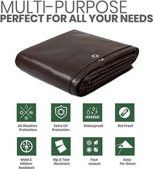 Heavy Duty Poly Tarp 5/10/12/16/20 Mil Waterproof Tarpaulin Cover w/ Grommets