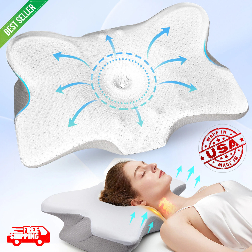 Cervical Pillow for Neck Pain Relief,Orthopedic Neck Support Pillow for Side