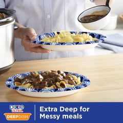 Ultra, Deep Dish Paper Plates, 28 Oz, 40 Count, Heavy Duty, Microwave-Safe, Soak