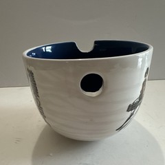 Just Funky Attack on Titan Ceramic Ramen Bowl, White/Blue, Hand Wash Only
