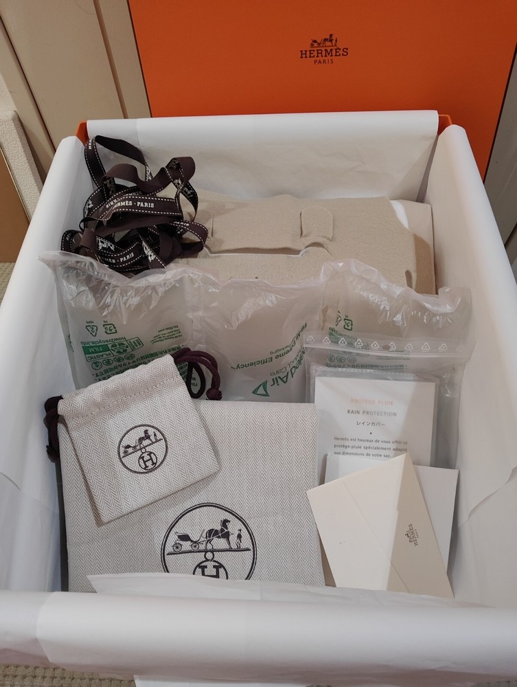 Hermes Orange Empty Gift Box Birkin 30 39×32×18.5cm full set From japan