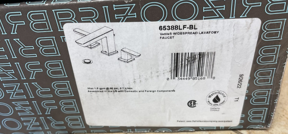 Brizo Vettis Widespread Bathroom Faucet with Double Handles 65388LF BL New